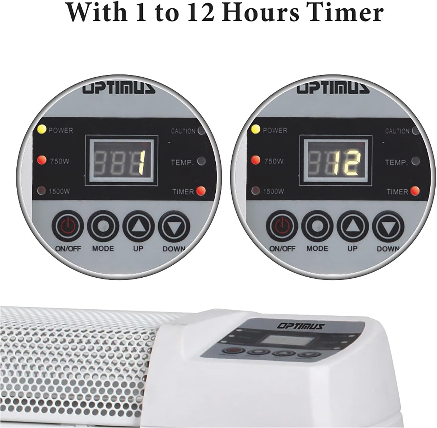 Optimus 30 Baseboard Convection Heater with Digital Display and Thermostat