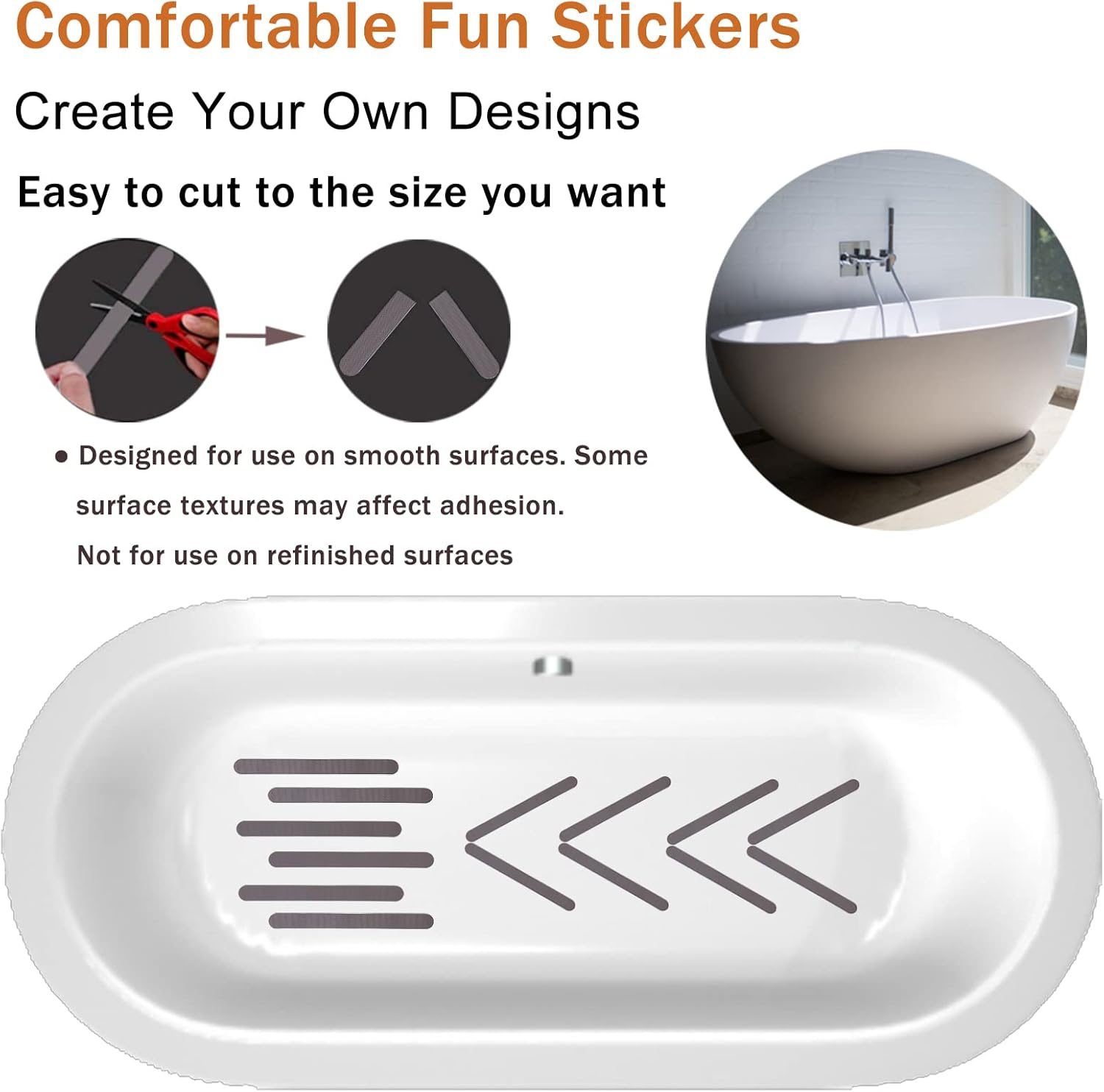 V-TOP 30 Piece Bathtub Non-Slip Stickers