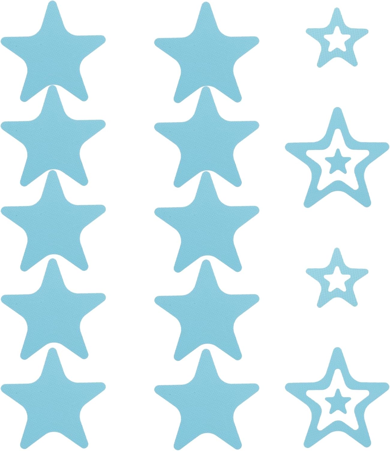 LUOZZY 12PCS Non-Slip Bathtub Stickers with Star Design