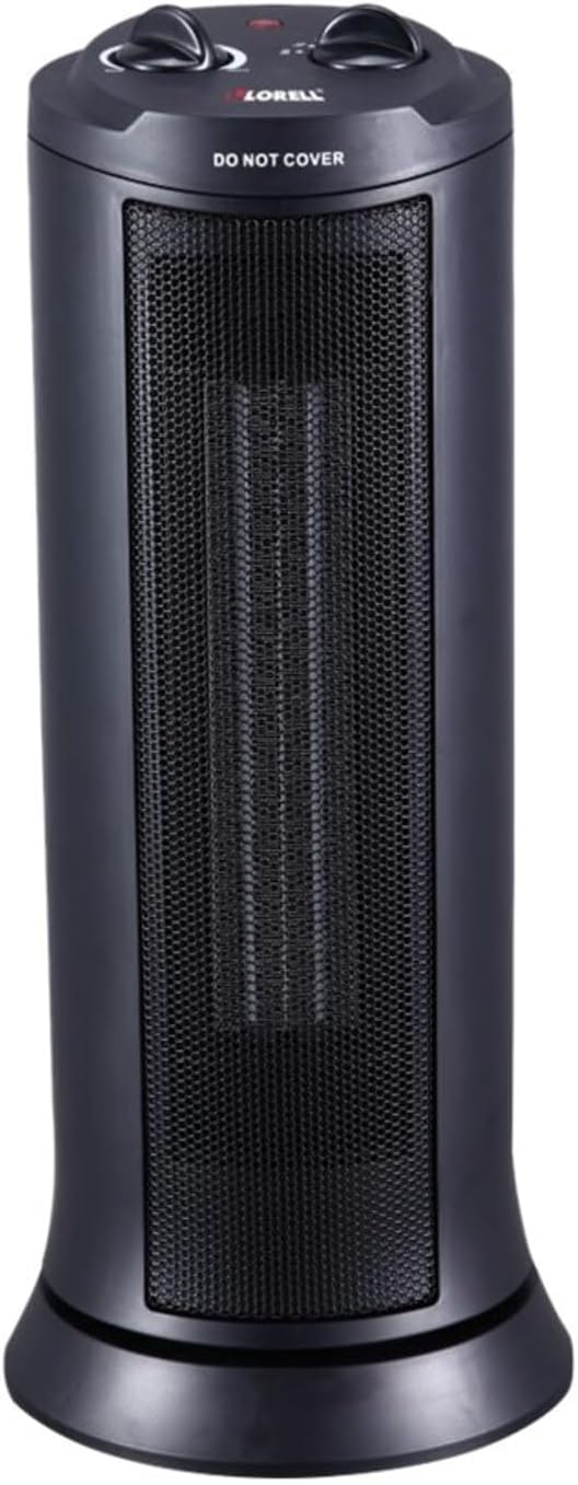 Lorell 17-Inch Ceramic Tower Heater Black