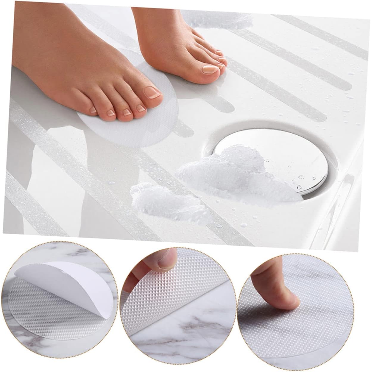 Non-Slip Shower Mat 36pcs Peva Stickers for Safety
