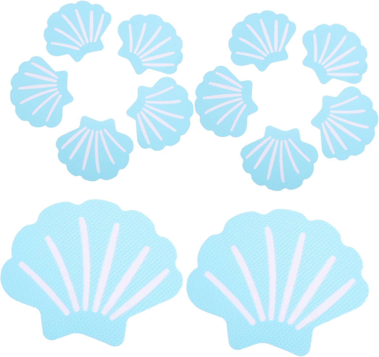 SHOWERORO 12pcs Bathtub Decor Non-Slip Stickers Shell Design