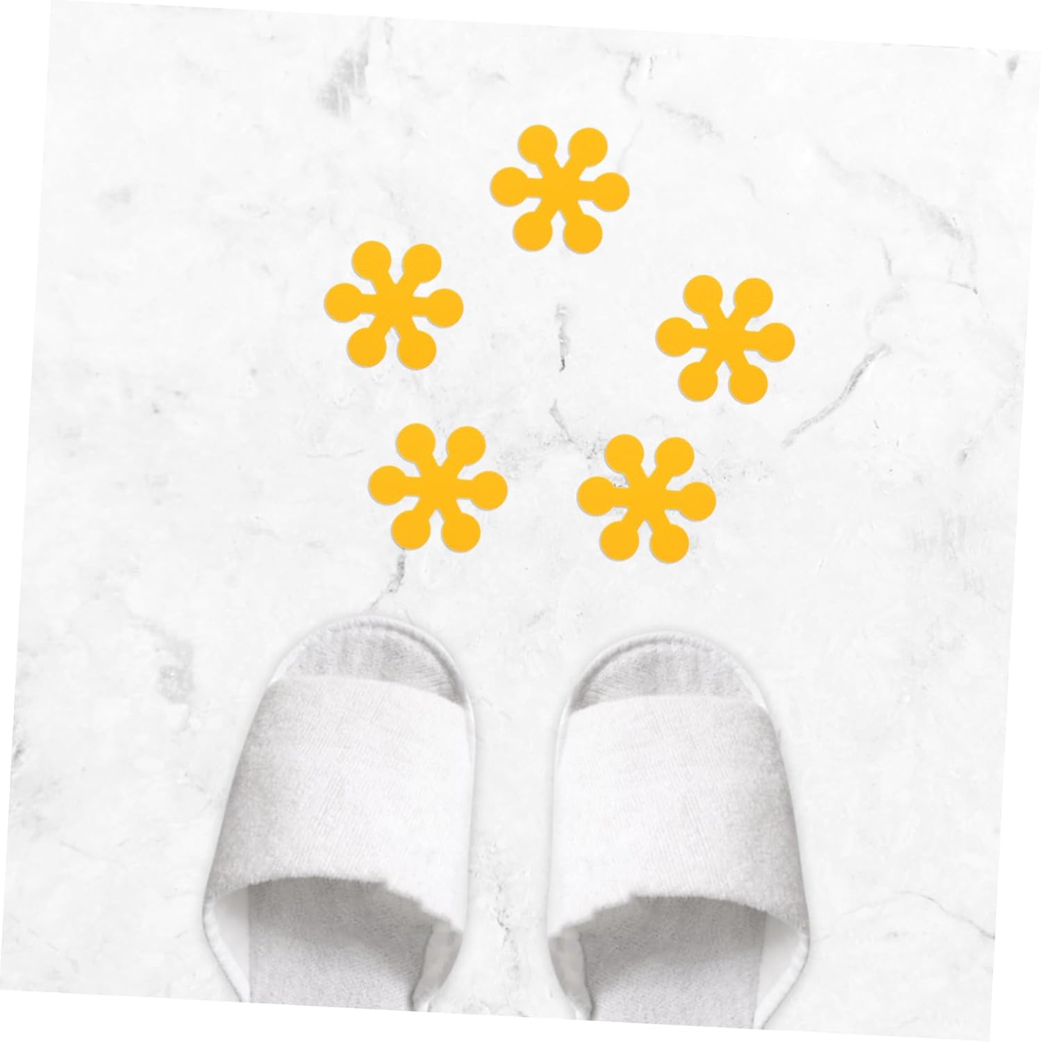 SECFOU Non-Slip Bathtub Stickers 6 Pack Snowflake Design