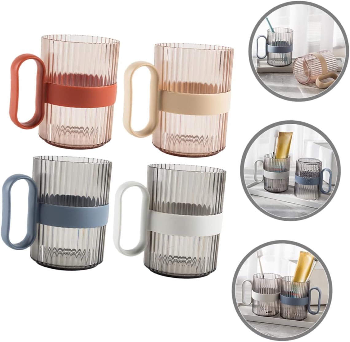 Cabilock 4pcs Reusable Toothbrush Cups 1