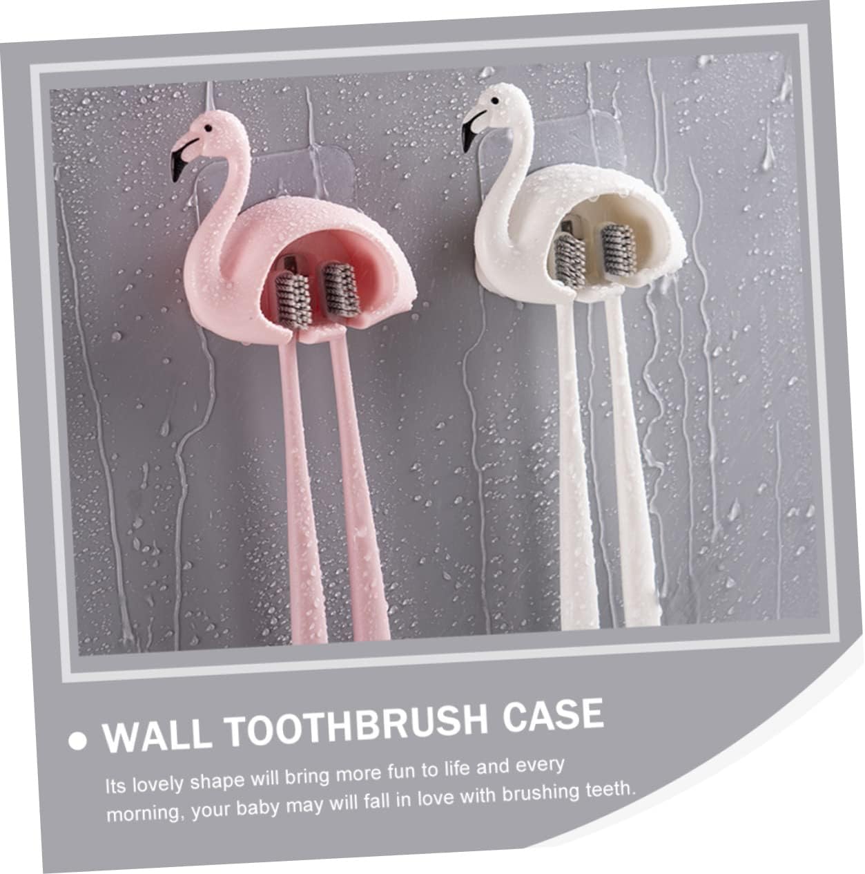 ABOOFAN 2Pcs Cartoon Suction Cup Toothbrush Holder