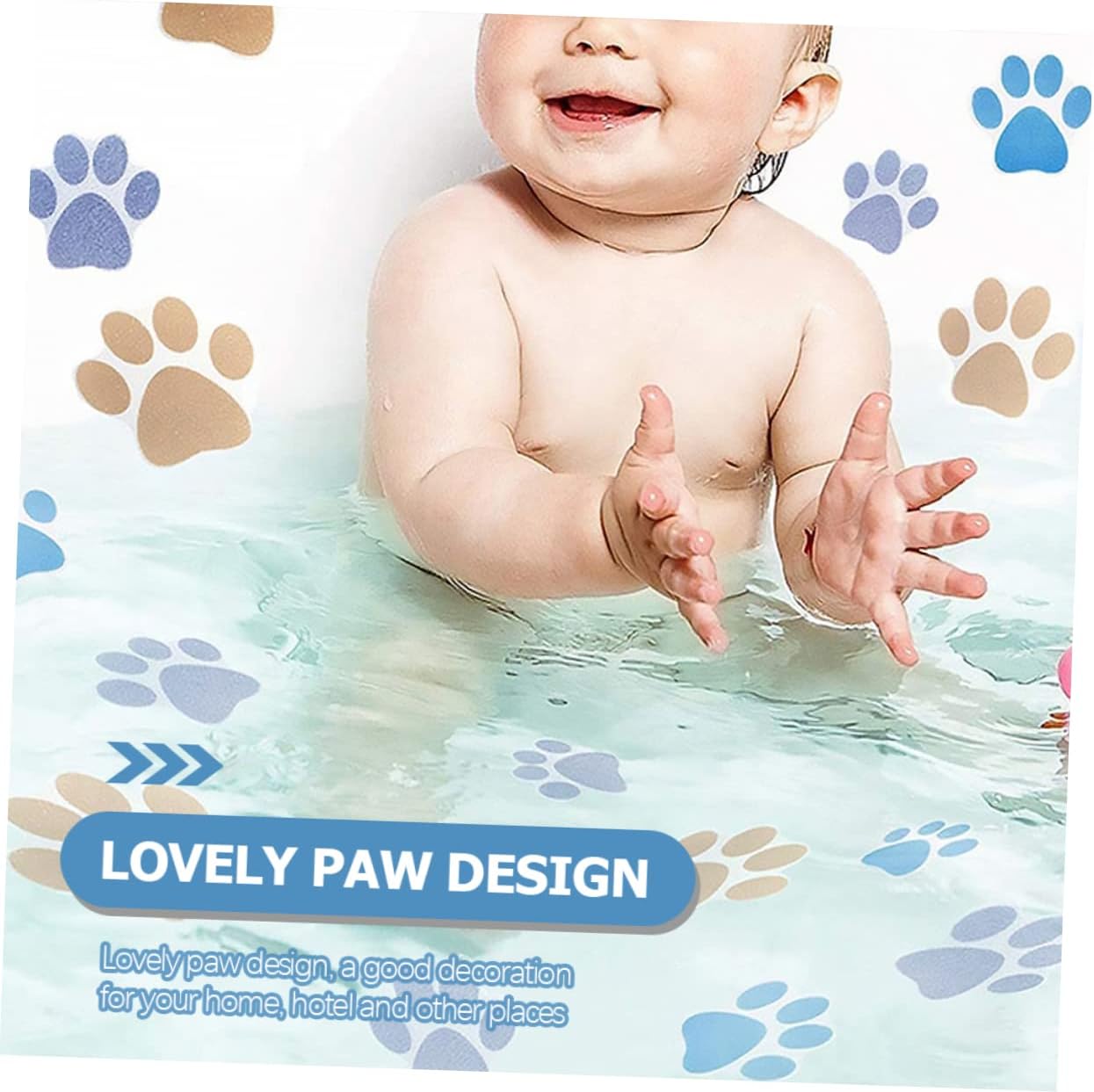 BUGUUYO 10pcs Cartoon Dog Paw Bathtub Decals