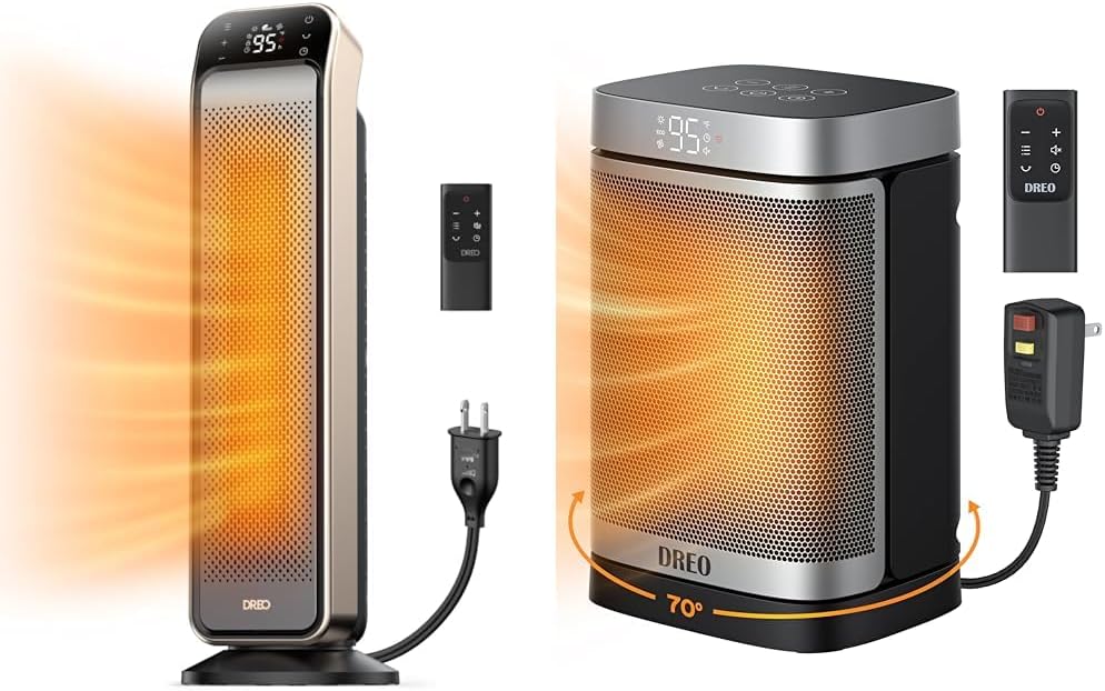 Dreo 25 Space Heater Bundle with Remote and Safety Features