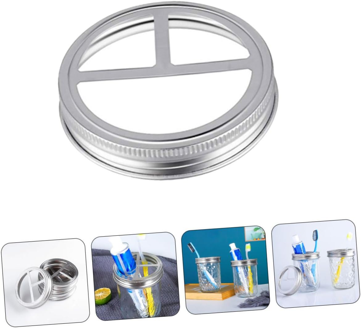 ABOOFAN 5 Pcs Stainless Steel Jar Lid Holder Set