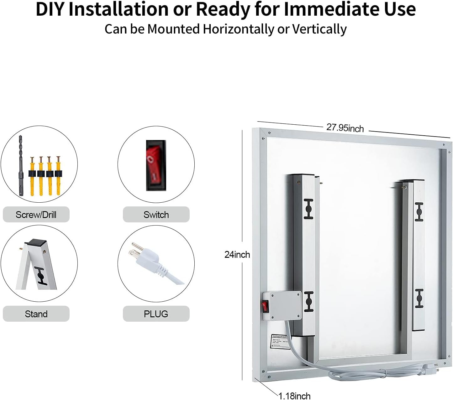 NORRUK Wall-Mounted 500W Space Heater Panel