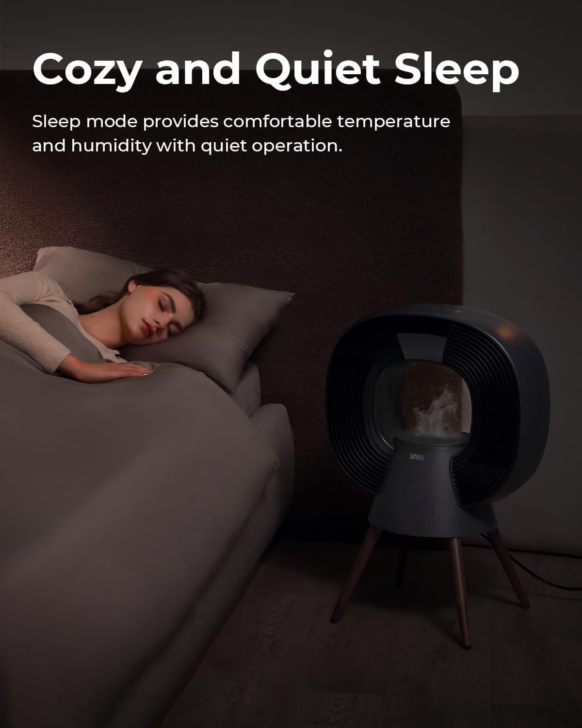 GaRcan Space Heater Humidifier Combo with Night Light