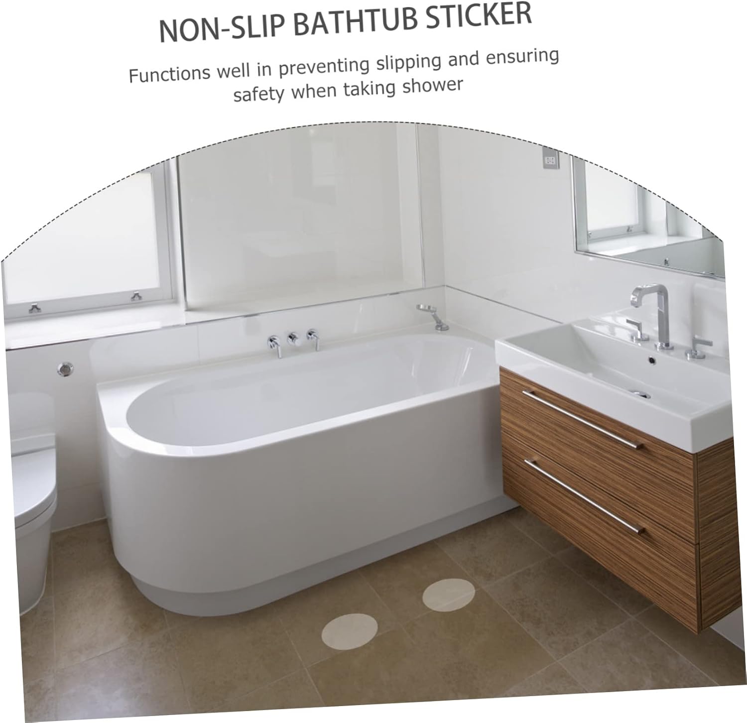 BUGUUYO Non-Slip Bath Sticker Set for Elderly Kids