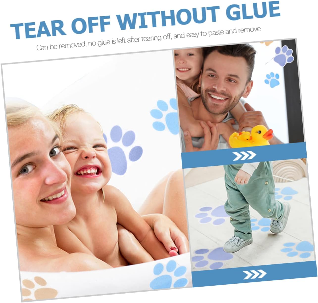 10pcs Cartoon Paw Waterproof Bathtub Decals for Kids