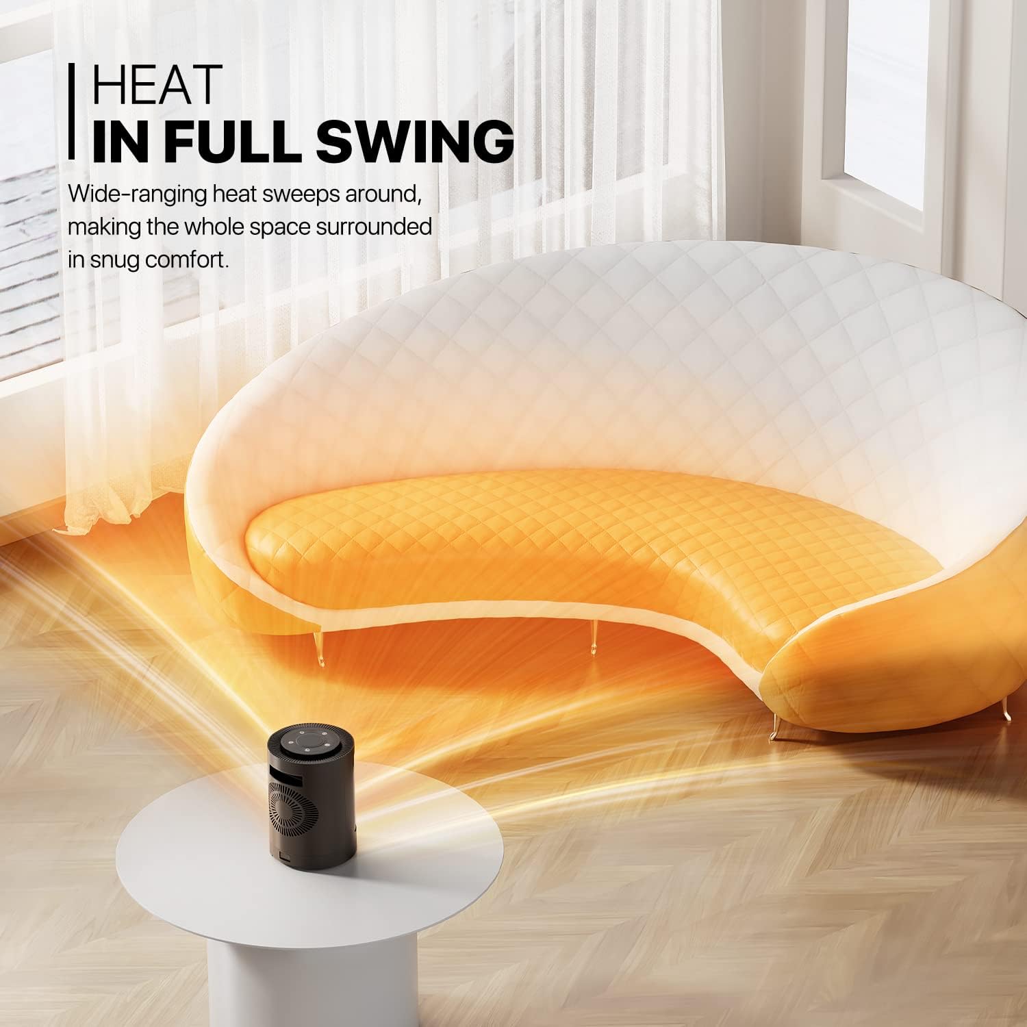 MoNiBloom 3-Mode Electric Space Heater with Safety Features and Remote Control
