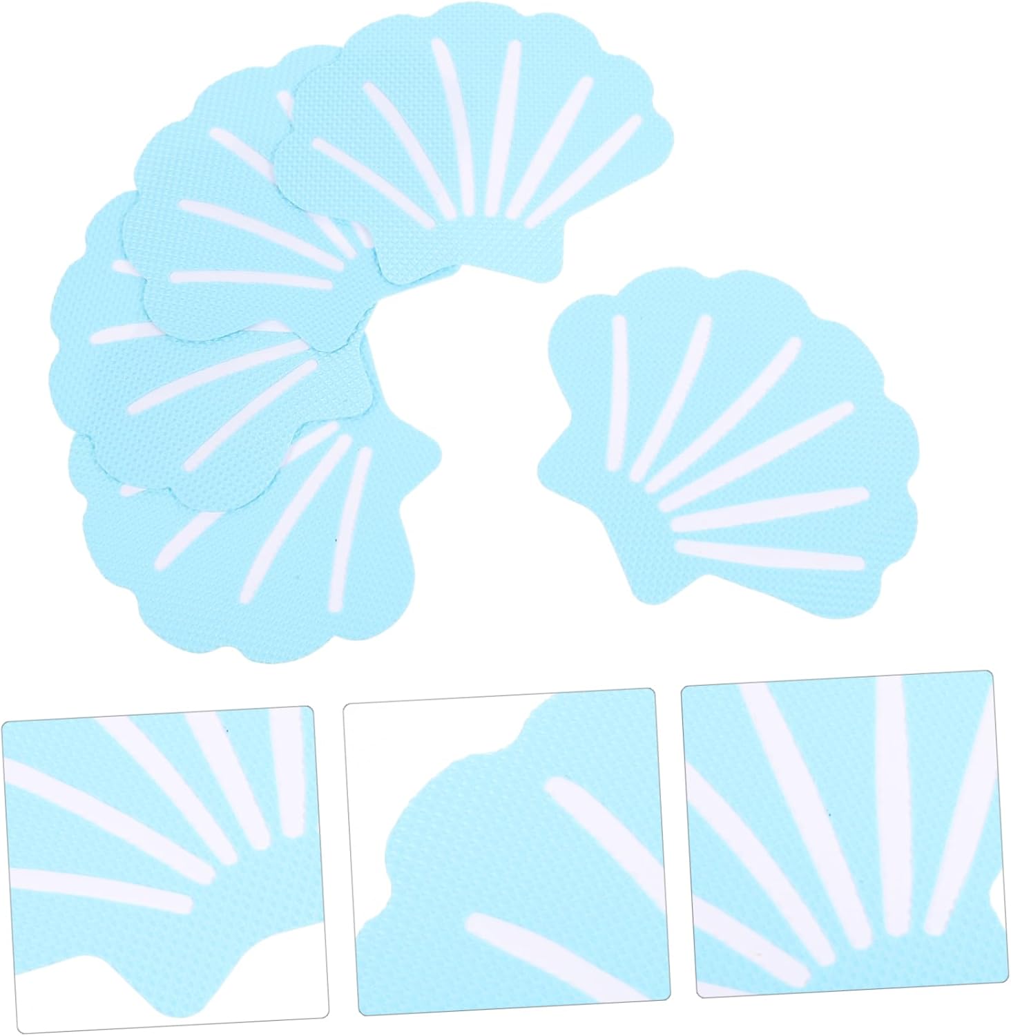 BEBEMOKO 12pcs Shell Anti-Slip Shower Stickers