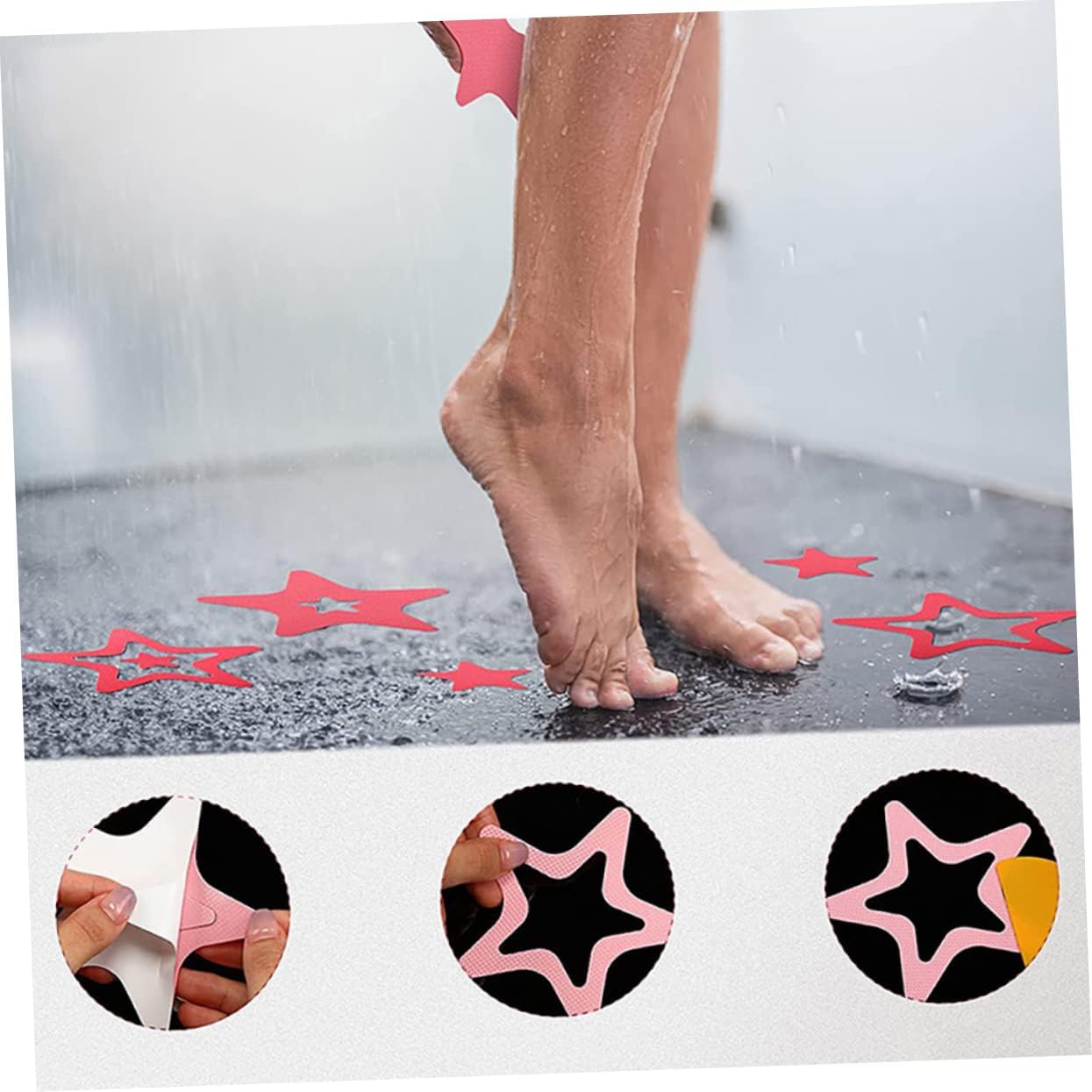 Cabilock 12Pcs Star Shape Anti-Slip Bath Decals