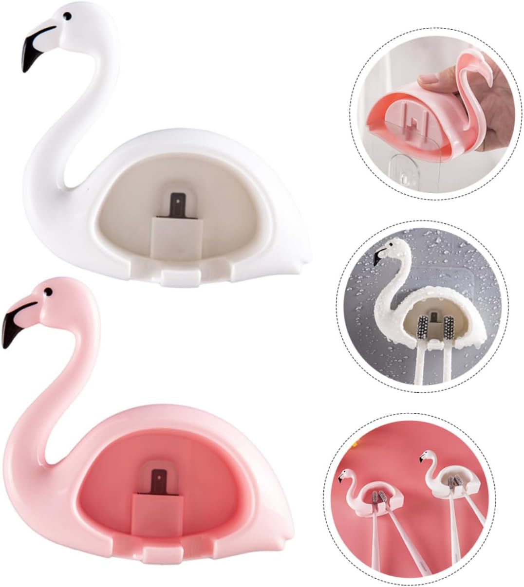 Veemoon Wall-Mounted Toothbrush Holder with Adhesive Base 1
