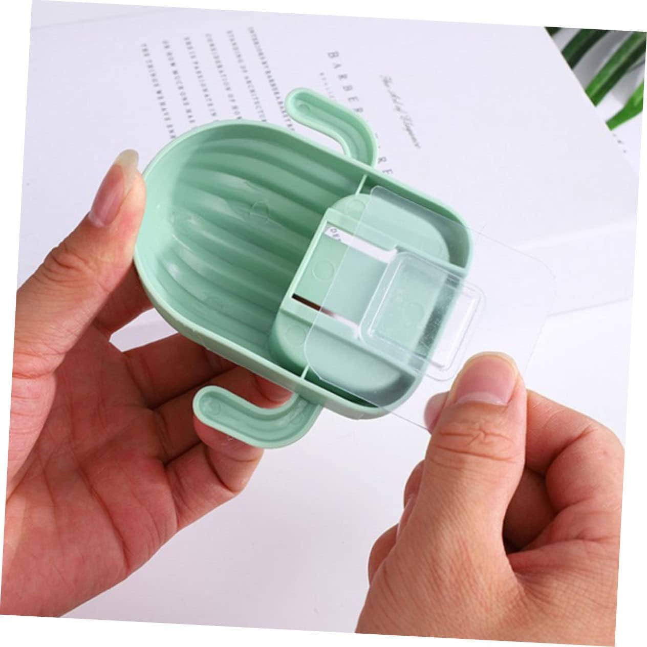4Pcs Cactus Toothbrush Holder Wall Mounted Organizer 1
