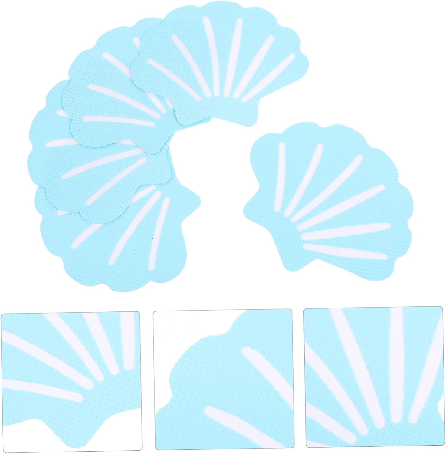 Ciieeo 12pcs Shell Design Non-Slip Bath Stickers