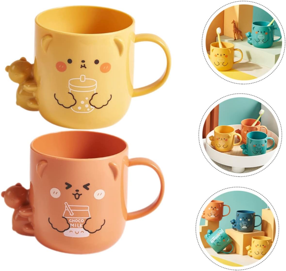 Luxshiny Cartoon Mouthwash Cup Set for Kids