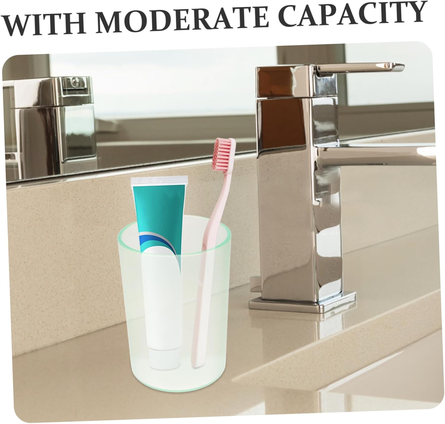 VICASKY Transparent Toothbrush Cup Holder