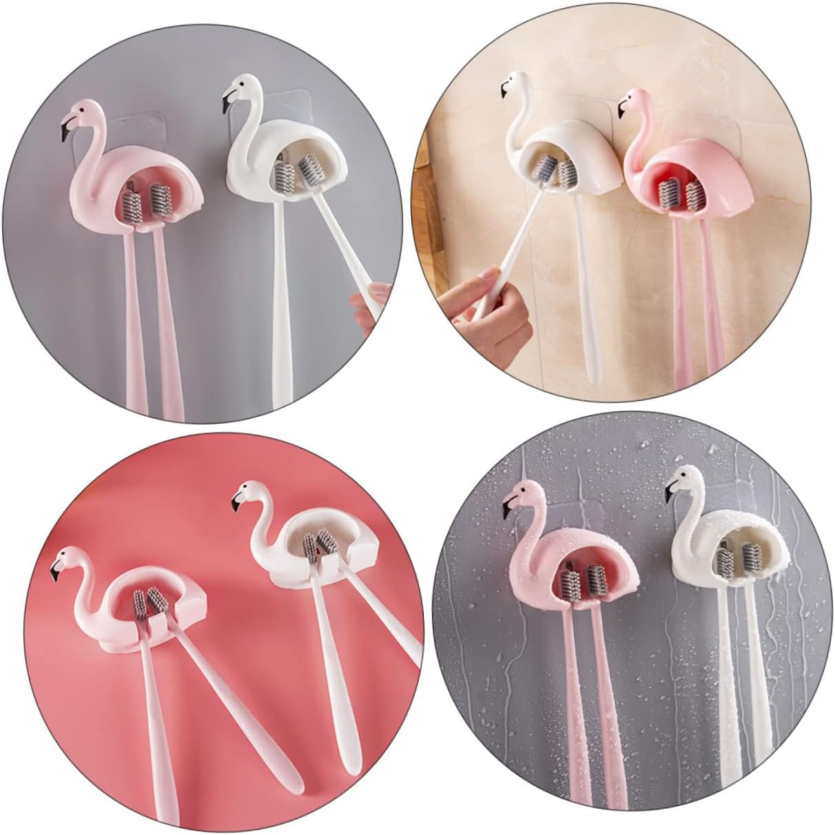 Anneome 2pcs Suction Cup Wall Toothbrush Holder 1