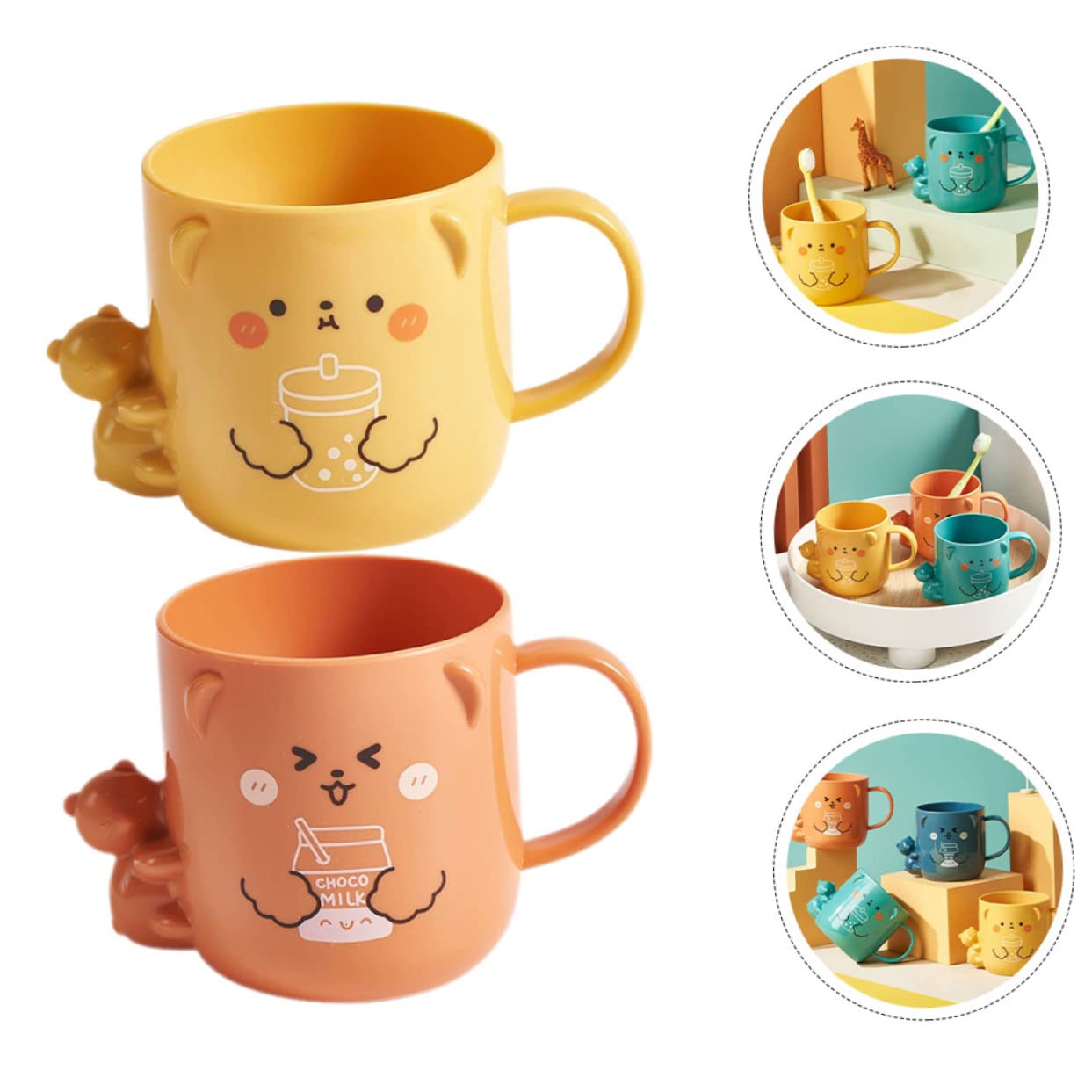 PRETYZOOM Cartoon Mouthwash Cup for Kids