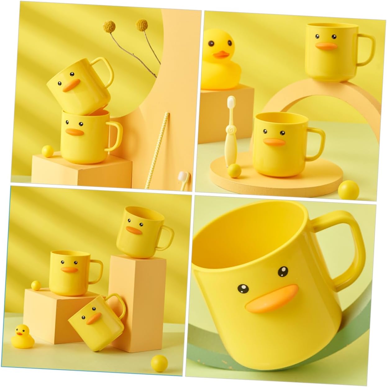 Hemobllo 2pcs Cartoon Toothbrush Cups