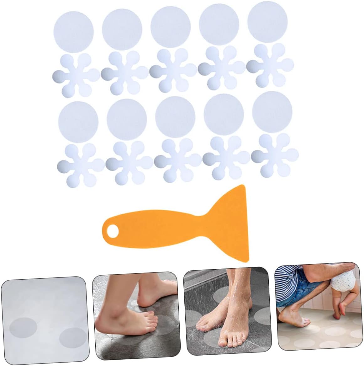 Zerodeko Non-Slip Bath Stickers for Safety