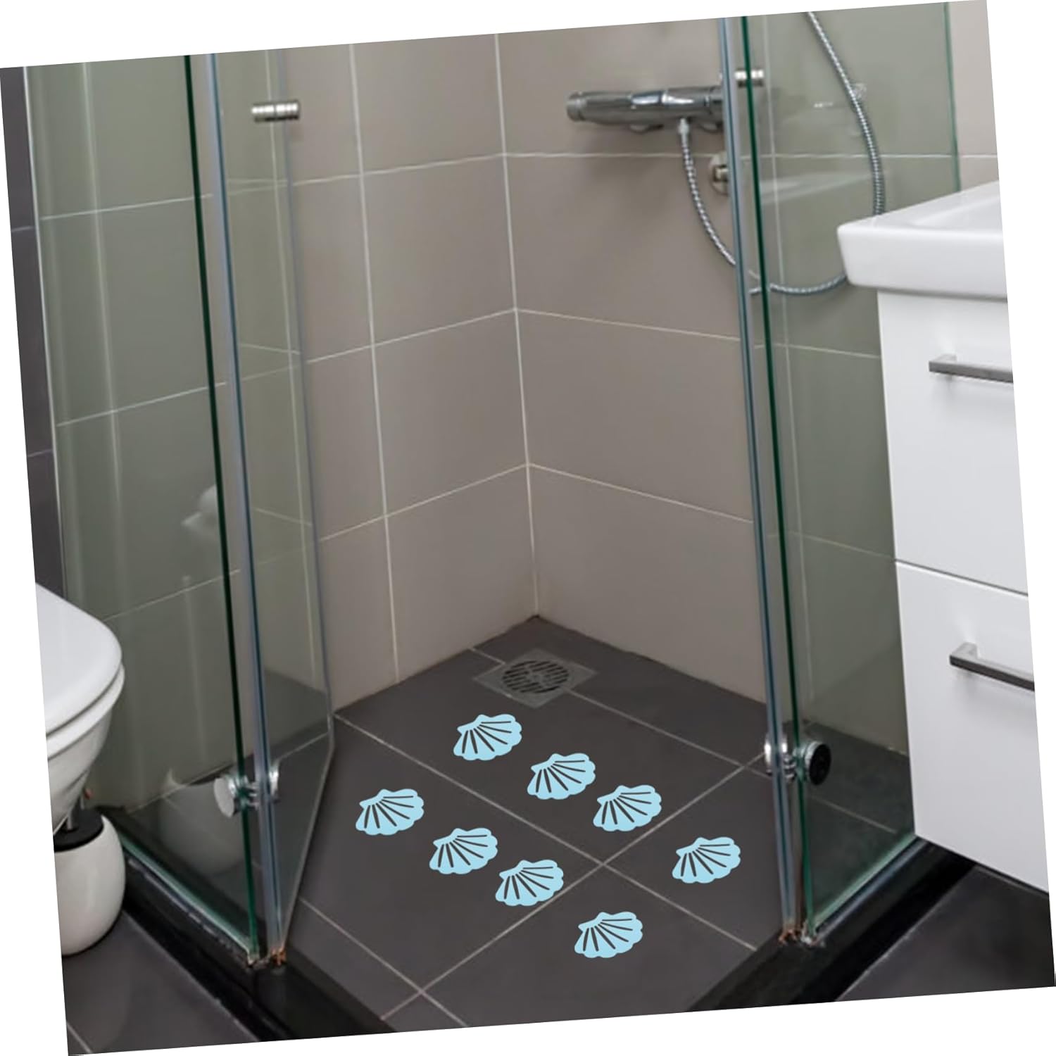 Happyyami 12Pcs Shell Shape Non Skid Bathtub Decals