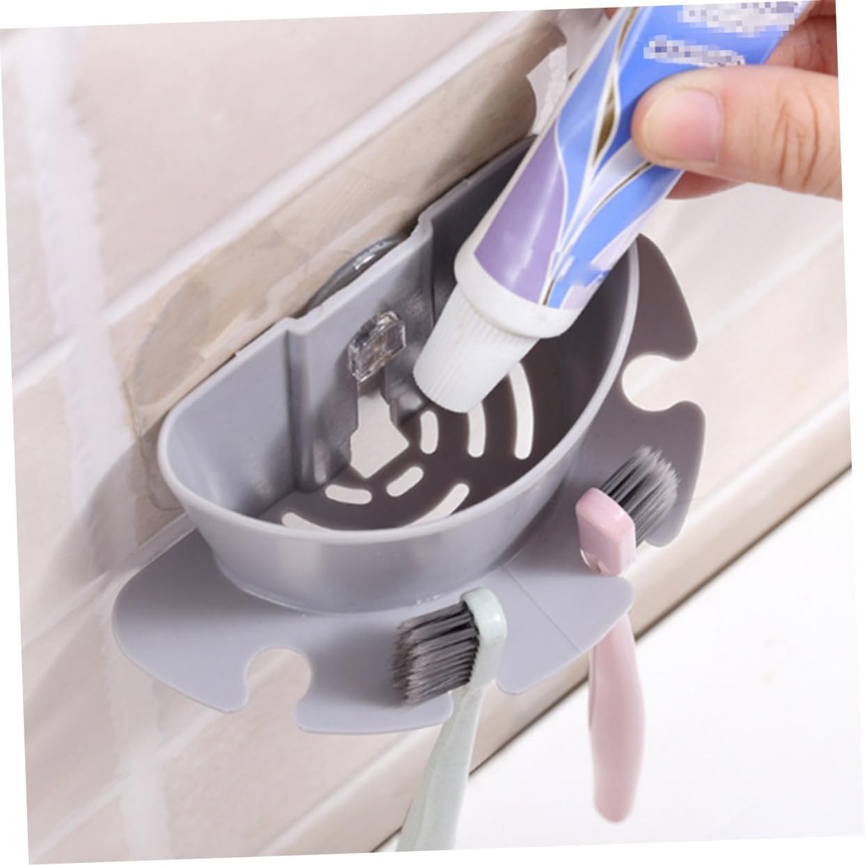 TOPPERFUN Suction Toothbrush Holder Set