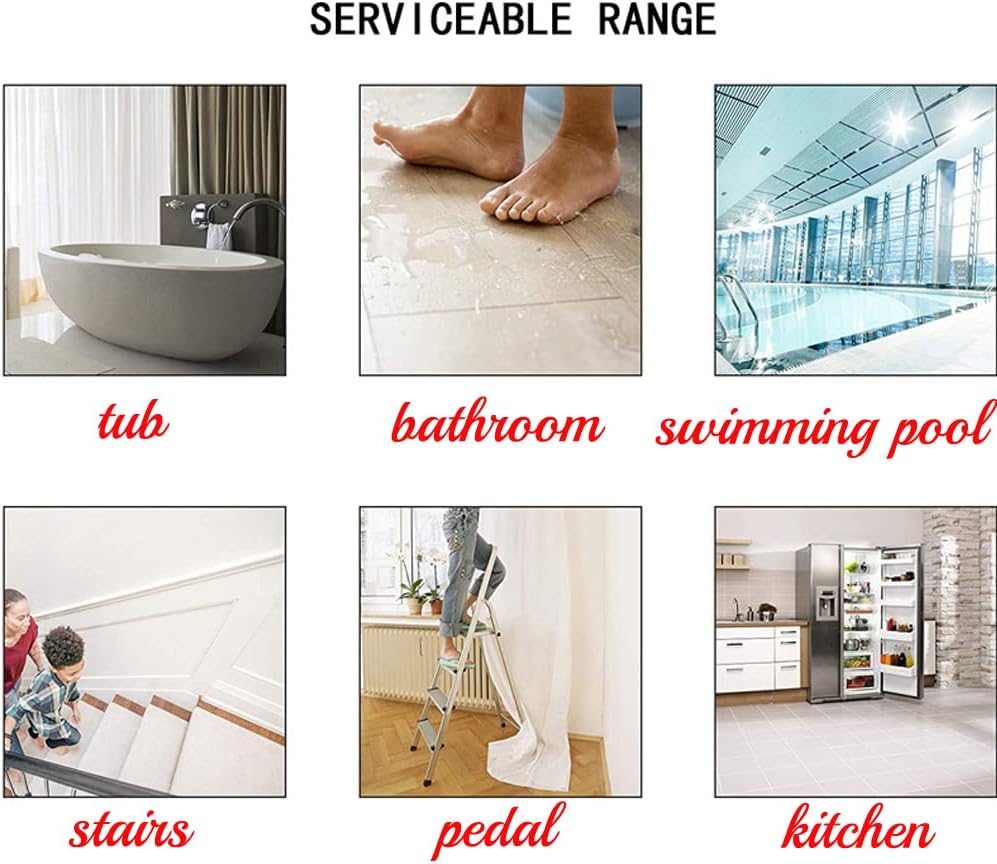 12Pcs Blue Non-Slip Bathroom Stickers with Glow In The Dark