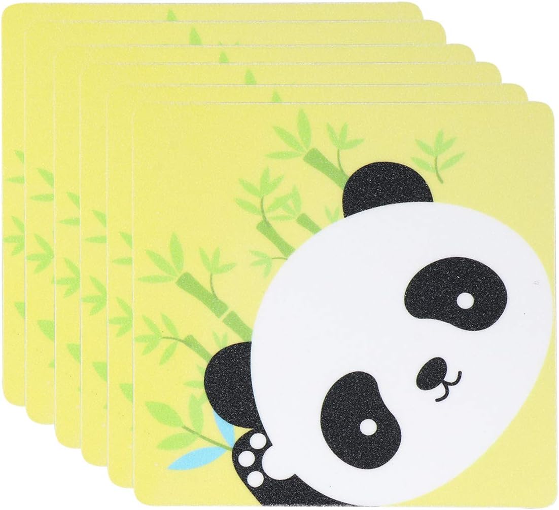 Cabilock 6pcs Panda Pattern Bathtub Decals