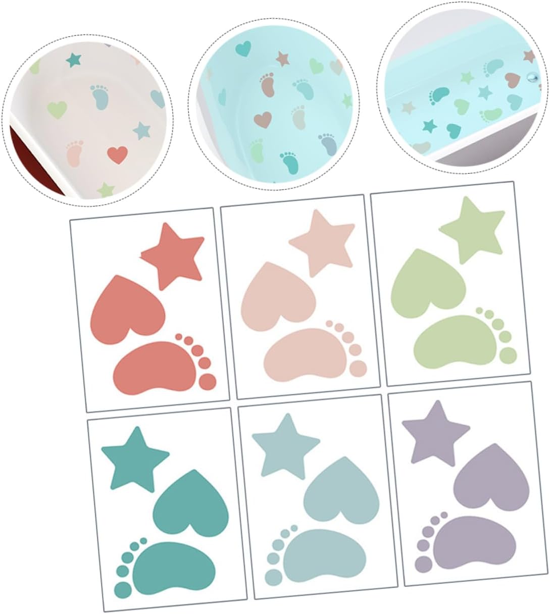 Cabilock Anti-Slip Bathtub Stickers Set 6 Sheets