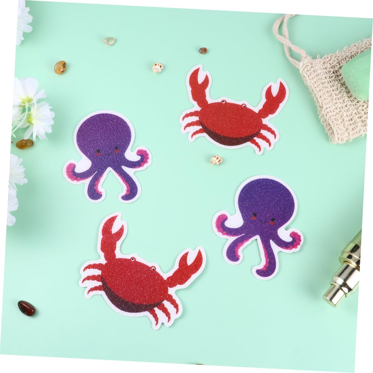 PRETYZOOM Cartoon Sea Creature Bathtub Stickers