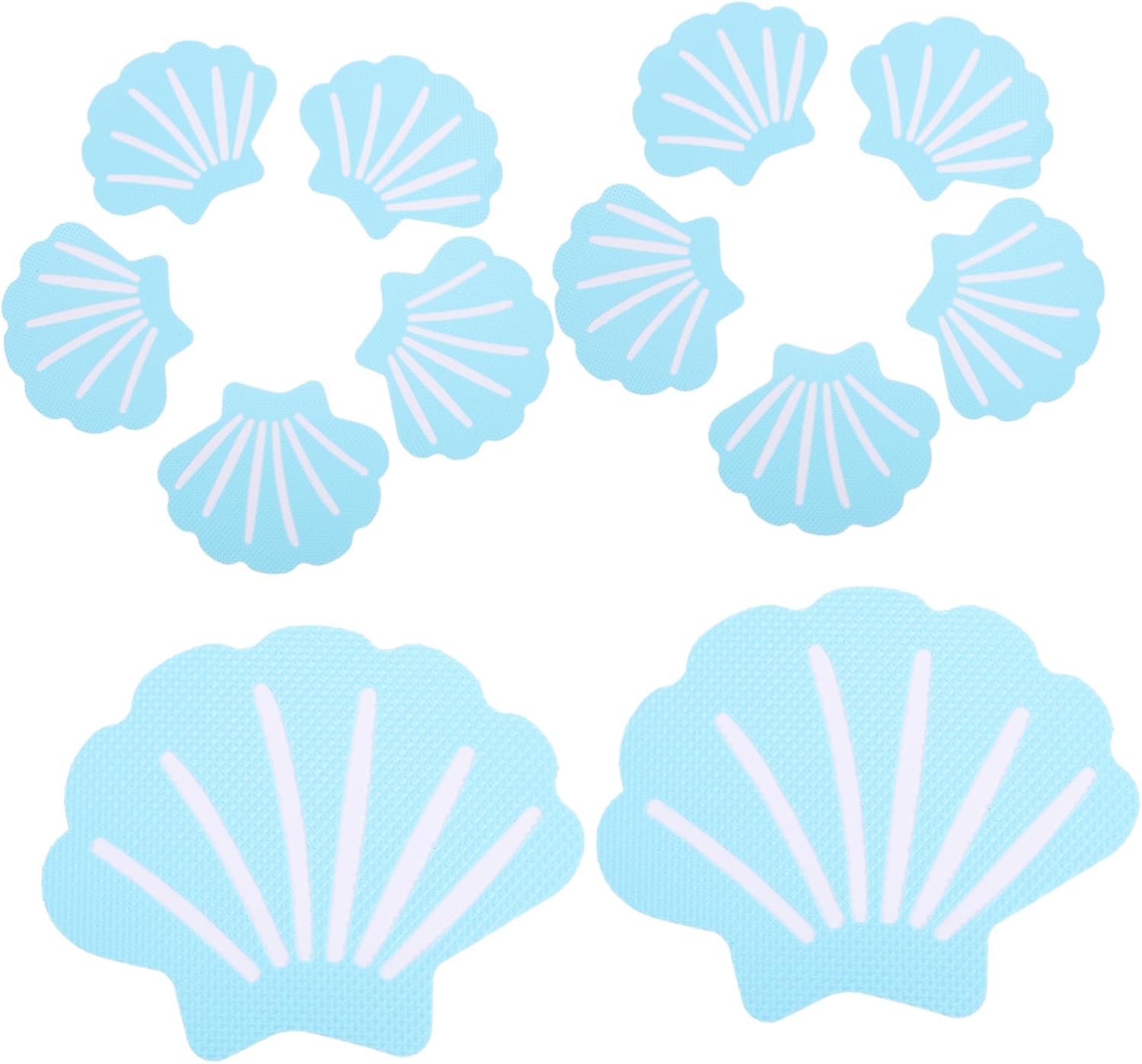 FOYTOKI 12Pcs Shell Shaped Non-Slip Shower Stickers