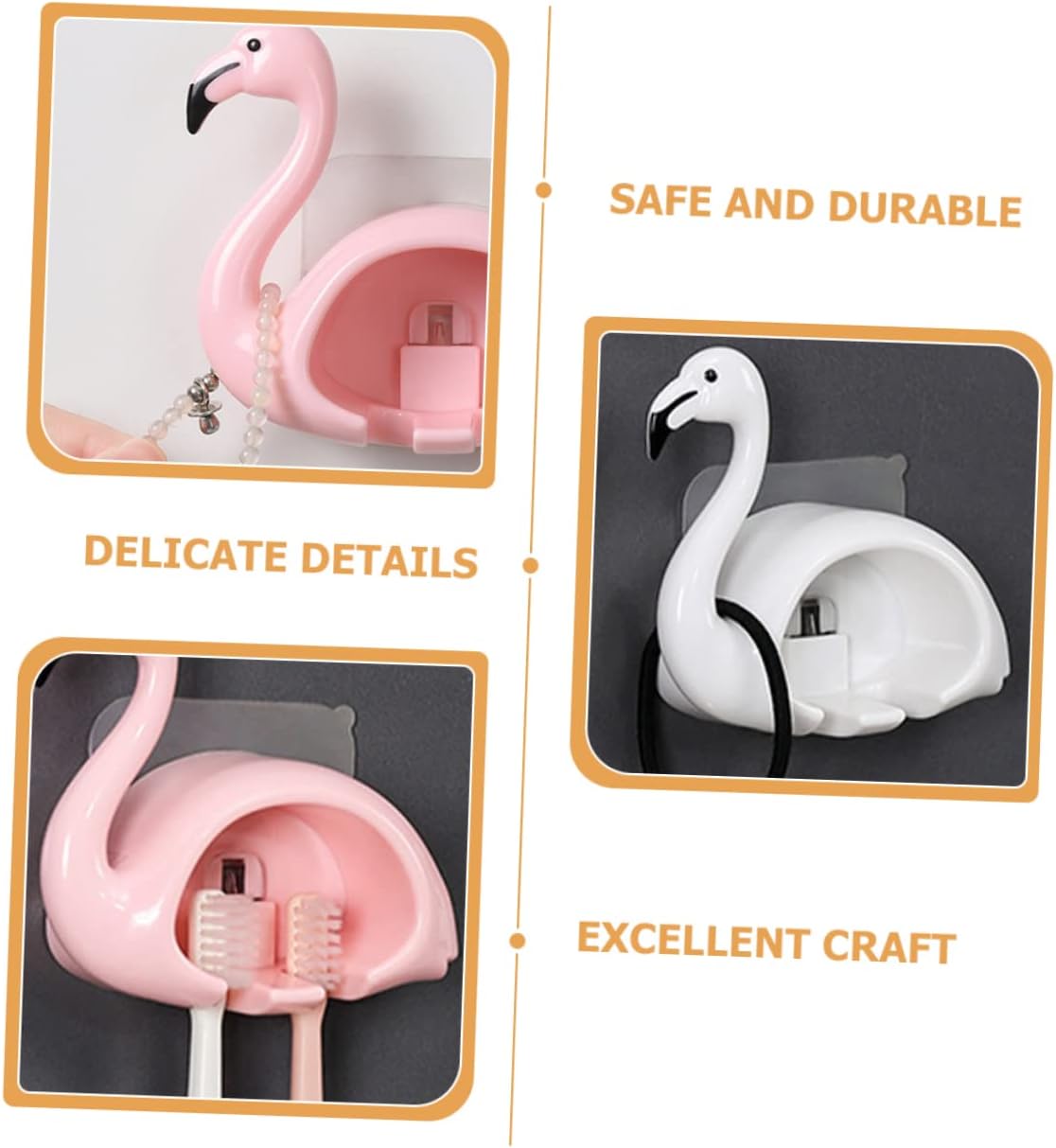 LIFKOME 2Pcs Wall Mounted Toothbrush Holder 1