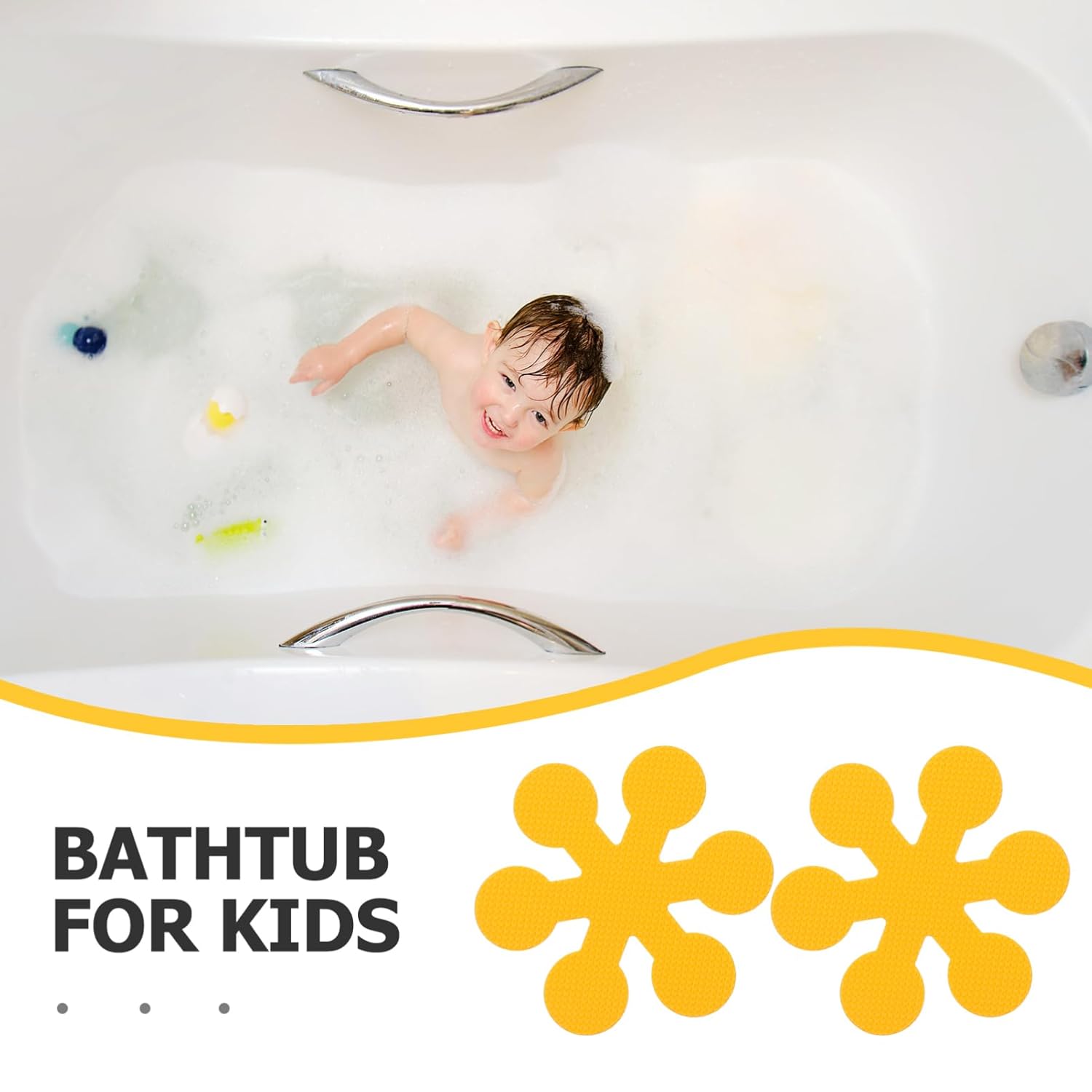 LIOOBO 6Pcs Snowflake Non-Slip Bath Stickers 1