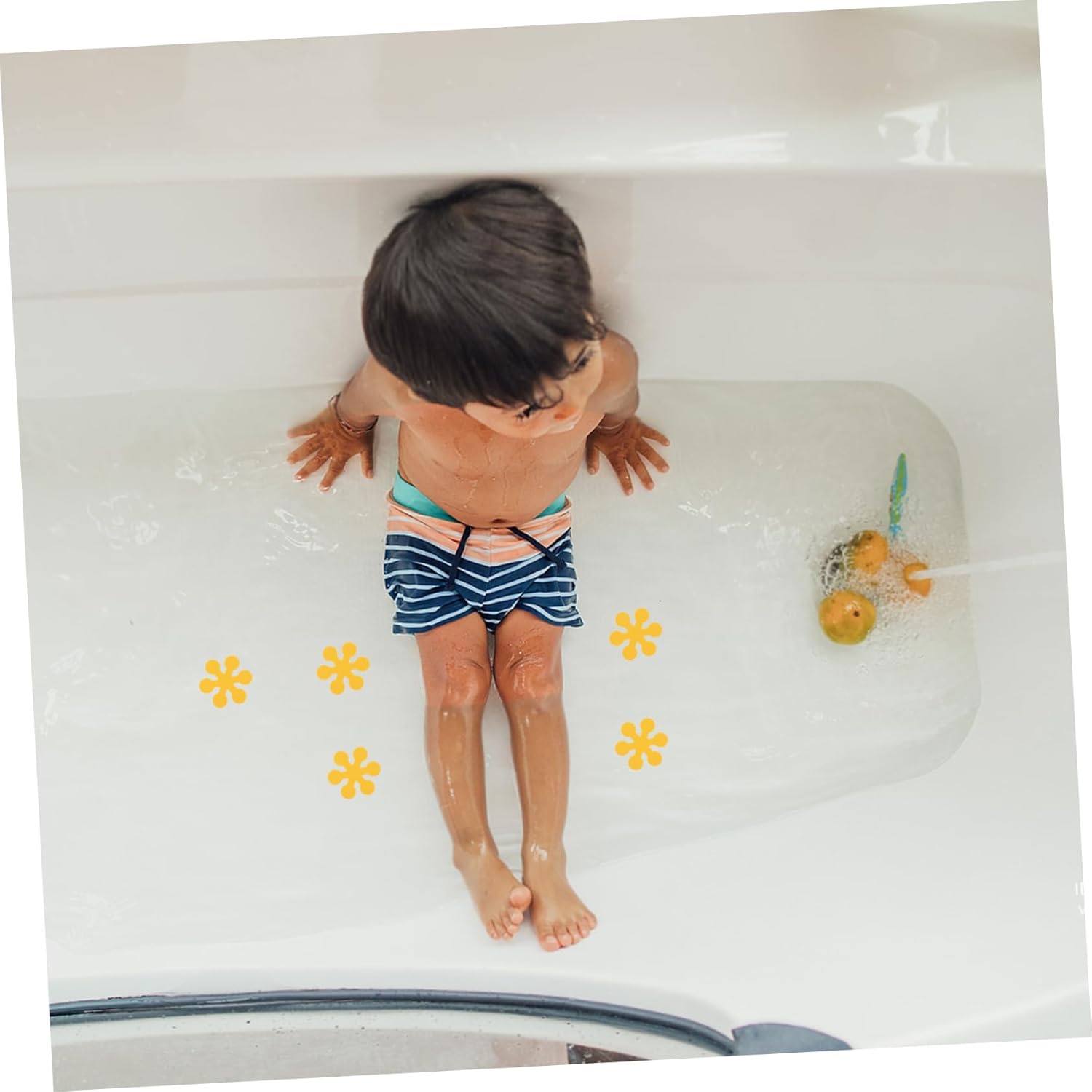 SECFOU Non-Slip Bathtub Stickers 6 Pack Snowflake Design