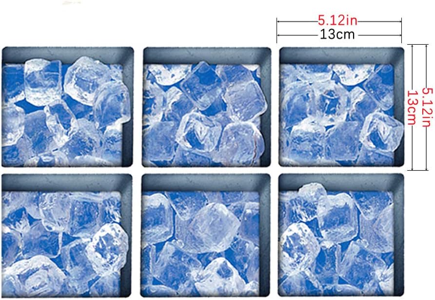 AILEGOU 3D Non-Slip Bathtub Stickers with Ice Design
