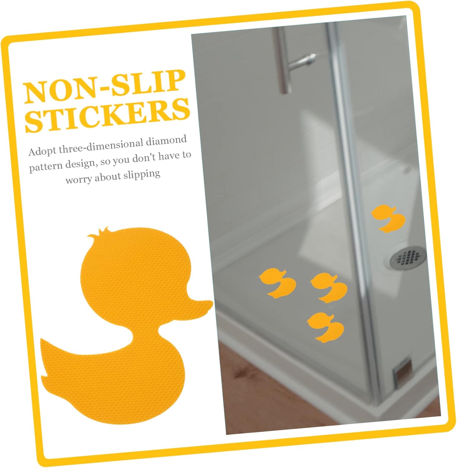 12Pcs Non Slip Duck Bath Stickers for Safety and Style