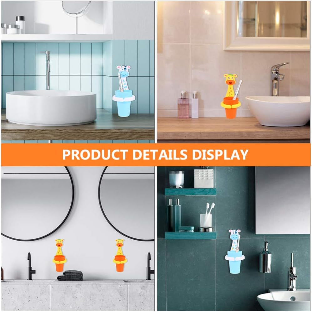 Healifty Kids Toothbrush Holder 2 Sets