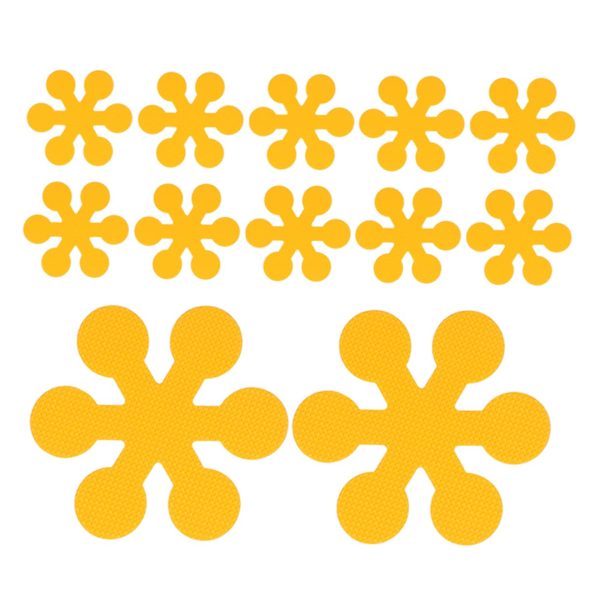 Toyvian 12pcs Snowflake and Flower Non-Slip Bathtub Stickers