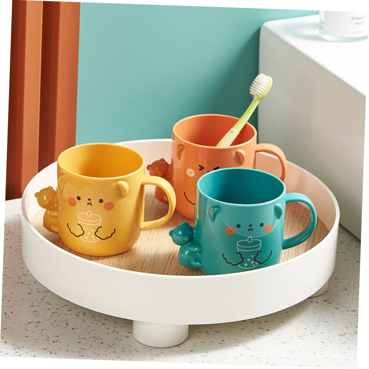 PRETYZOOM Cartoon Mouthwash Cup for Kids