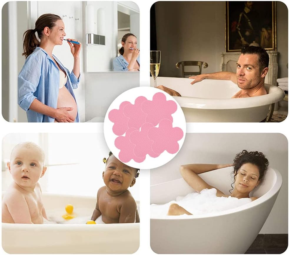 12Pcs Blue Non-Slip Bathroom Stickers with Glow In The Dark