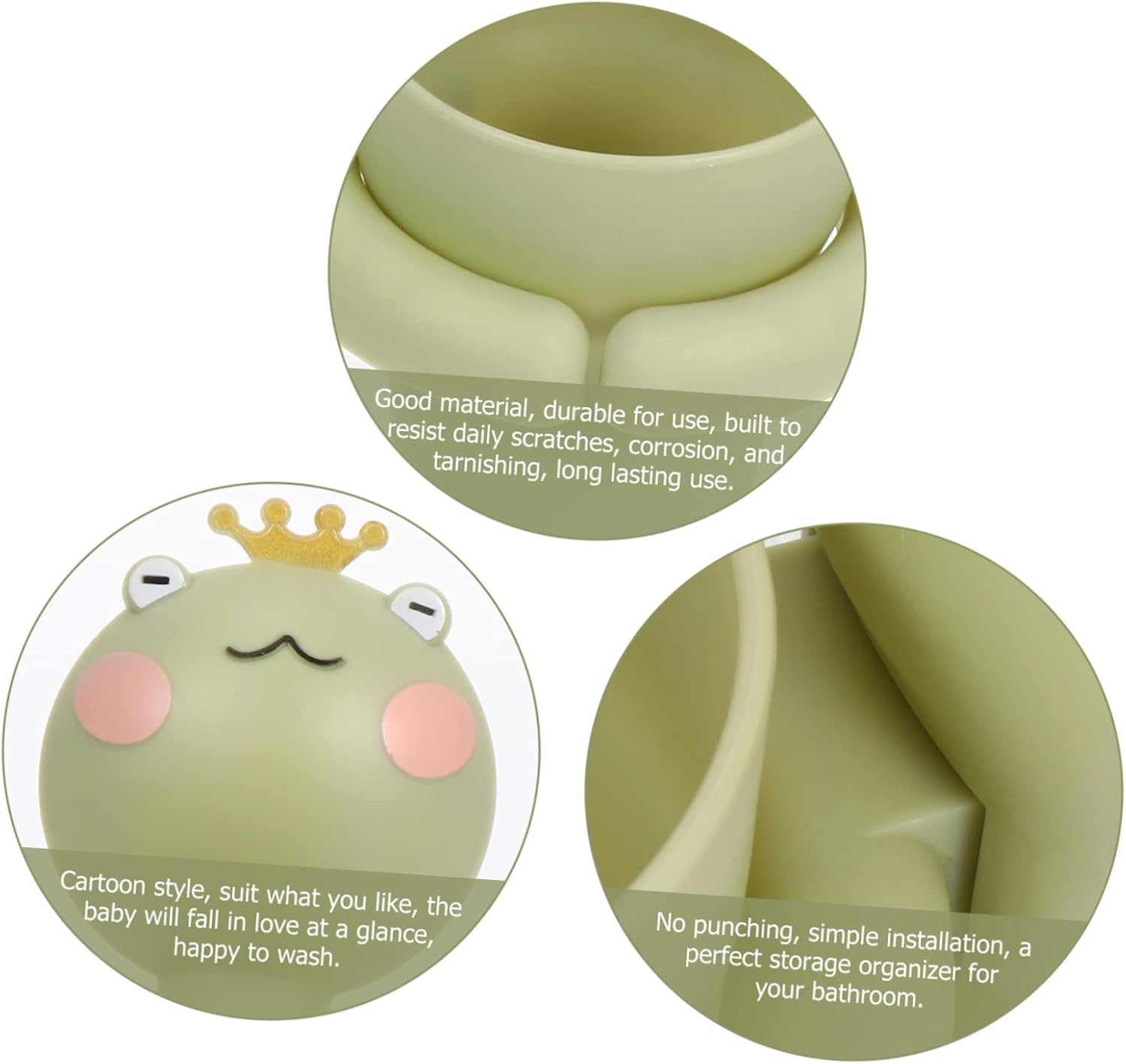 Holibanna Wall-Mounted Toothbrush Cup Holder for Boys and Girls