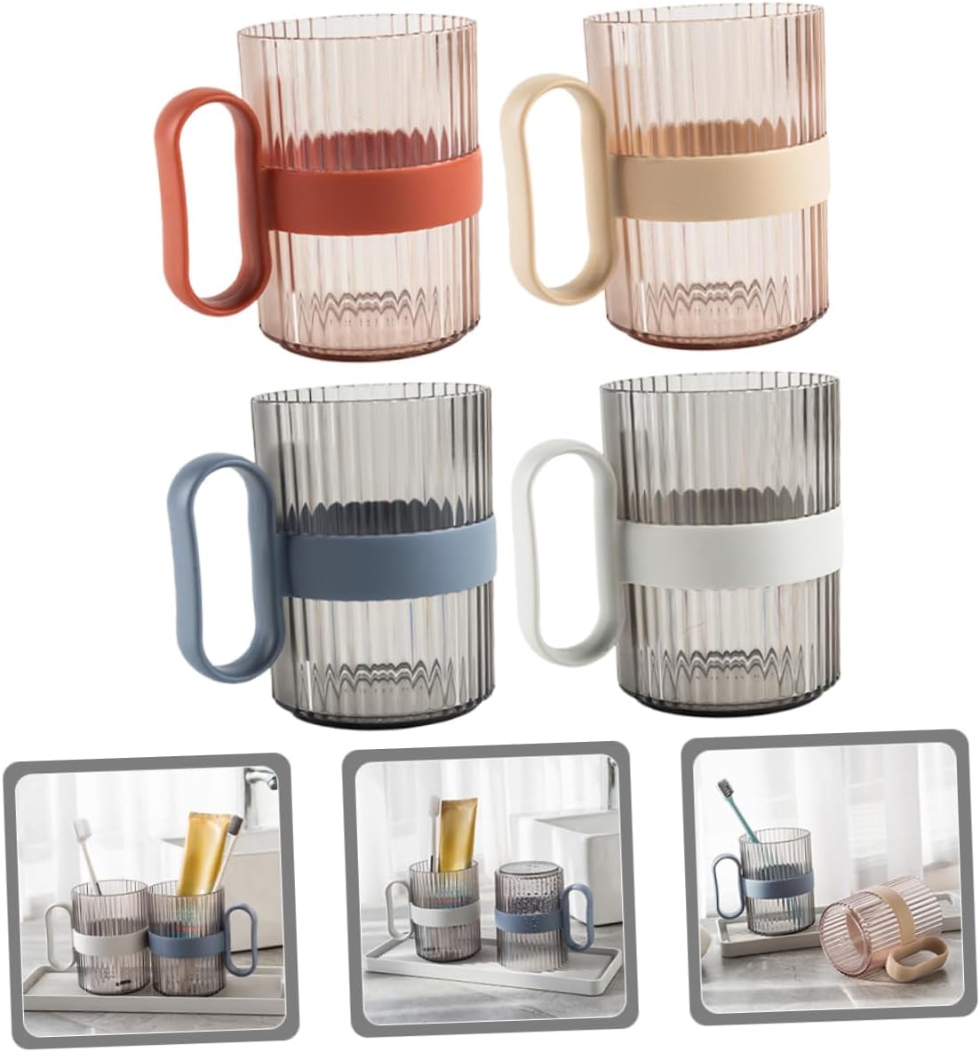 Cabilock 4pcs Reusable Toothbrush Cups 1