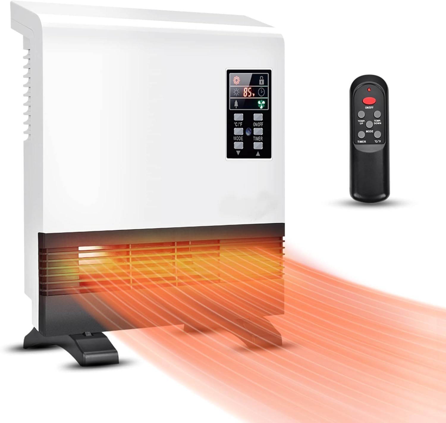 TRUSTECH 1500W Electric Wall Heater with Remote Control and 3 Modes
