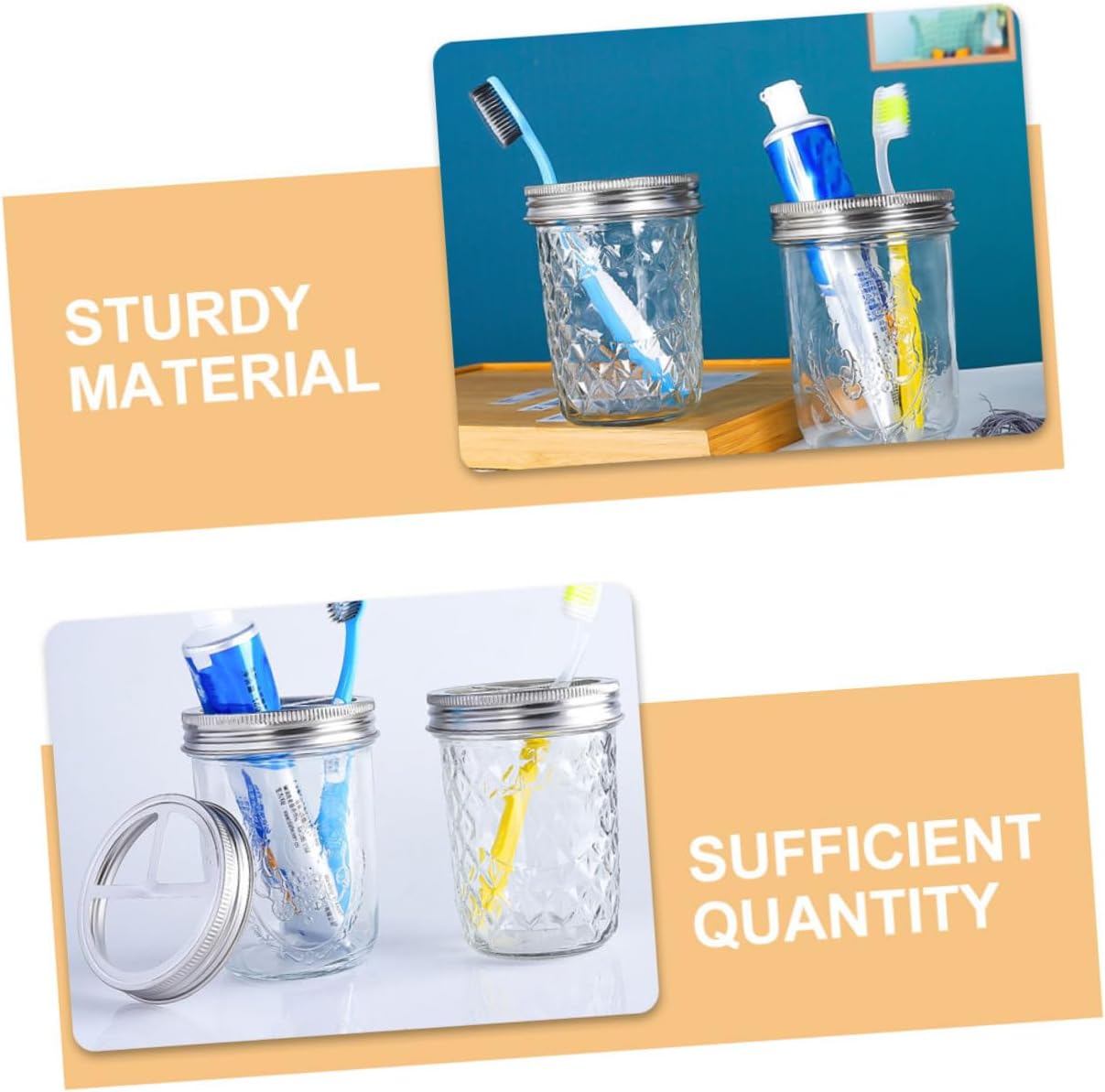 ABOOFAN 5 Pcs Stainless Steel Jar Lid Holder Set