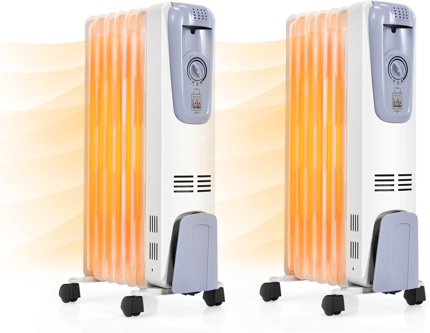 ARLIME 1500W Oil Filled Radiator Heater with 3 Heat Settings