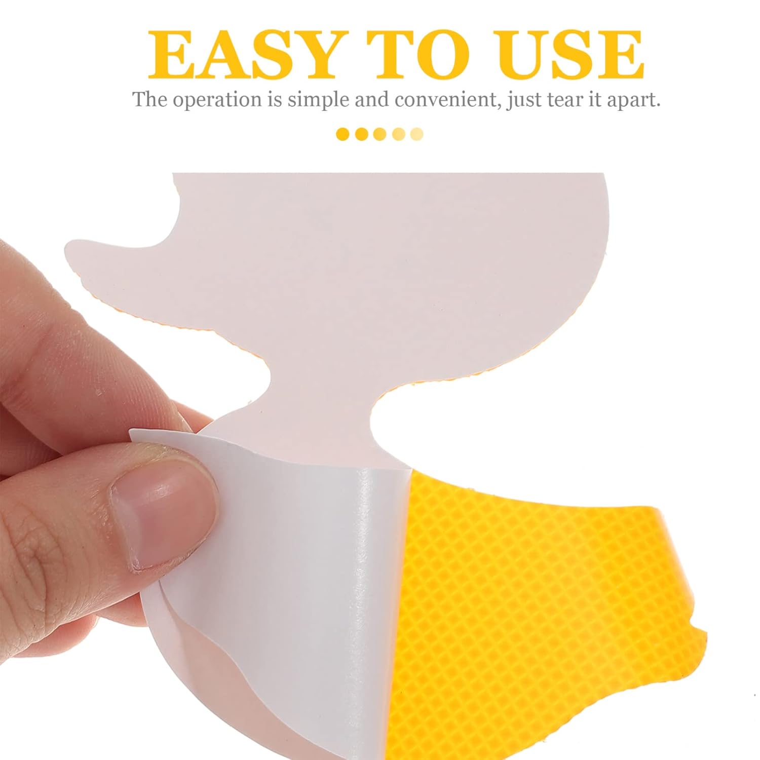 Toddmomy 12Pcs Non Slip Bathtub Stickers with Cute Yellow Designs
